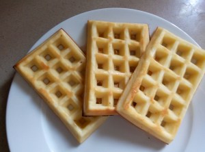 Gofres sin gluten ni mantequilla