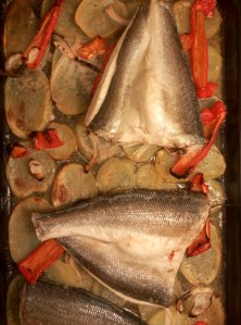 Pescado al horno con patatas